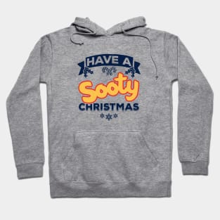 Sooty Christmas Have A Sooty Christmas Blue Banner Hoodie